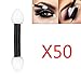 50PCS Disposable Eyeshadow Brush Applicator Dual Sided Heart-Shaped Sponge Makeup Brush