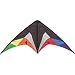 Produktbild HQ 11234630 - Quickstep II Black Rainbow Lenkdrachen Zweileiner, ab 10 Jahren, 60x135cm, inkl. 20kp Polyesterschnüre 2x20m auf Winder mit Schlaufen, 2-5 Beaufort