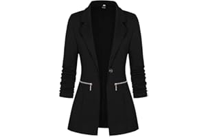 Tomwell Femme Élégant Blazer Femme Chic Veste Blazers Veste De Costume Manche Longue OL Bureau Affaires Pockets Boutons Costume Blouson Jackets Cardigan Blazer