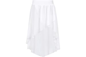 Freebily Jupe Danse Classique Enfant Tutu Danse Ballet Latine Mousseline Fille Jupe Gymnastique Patinage Danse Jazz Costume Sport Yoga 6-16 Ans