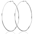 Large silver hoop earrings 70mm | Huge silver hoops | 70mm silver hoops | Thin silver hoop earrings | Big silver hoops