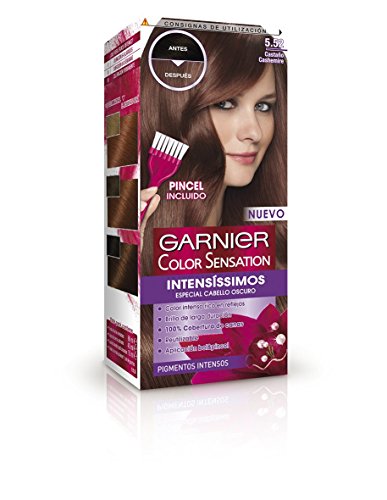 Garnier Color Sensation coloración permanente e intensa reutilizable con bol y pincel - Tono: 5.52 Castaño Cashemire