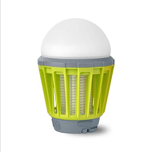 Preisvergleich Produktbild Multifunktions-LED-Birne im Freien beweglicher Moskito-Insektenvernichter Fliegenklatsche-Camping-Zelt USB wasserdichte Dimmable Lampe (Color : Green)