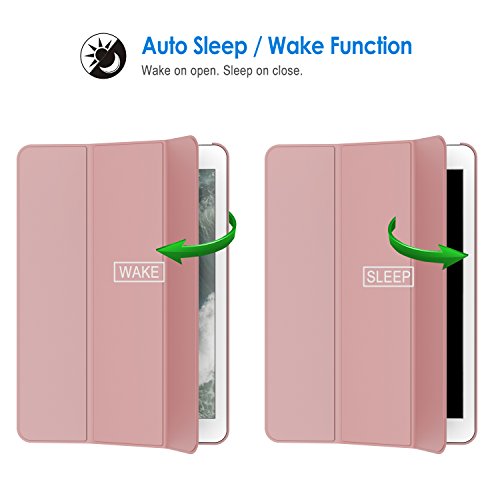 JETech Neu iPad 2017 iPad 9.7 Hülle Case Schutzhülle Tasche für Apple New iPad 2017 mit Leichte Ständer und Auto-Einschlaf/Aufwach (Rosa) - 4