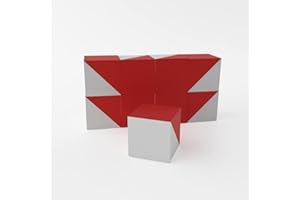 Cubes de Kohs, 9 cubes rouges et blancs de 2,5 cm, pour tester comme test WISC et test WAIS
