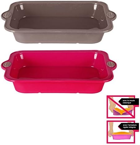 Hard Silicone Mould – Rectangular Baking Dish 26 x 20 cm raspberry