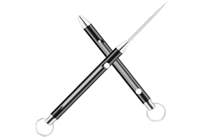 TEFEXER Portable Titanium Toothpicks Telescopic Keychain Toothpicks Metal Pocket Toothpick with Protective Holder Reusable Toothpicks for Picnic Camping Traveling
