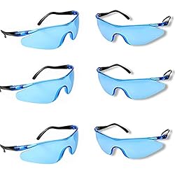 YAAVAAW Lunette de Protection-Lot de 6 Lunettes de Sécurité Transparentes,Lunettes de Protection avec Verres en Plastique, pour Les Enfants Nerf Gun Battles & Le Travail en Laboratoire