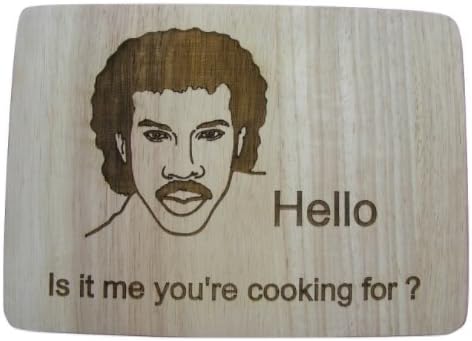 LIONEL RICHIE CHOPPING CUTTING CHEESE BOARD PLACE MAT DINNER IS COMING WOLF WINTER LION ENGRAVED WOODEN NOVELTY WOOD KITCHEN COOKING BAKING FUN NOVELTY BIRTHDAY PRESENT WEDDING GIFT LASER ENGRAVED RITCHIE by FASTCRAFT UK (38x24 cm)