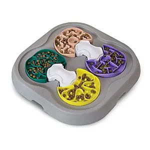 Foodie Puppies Puzzle Toy for Dispensing Treats, Interactive Game for Training IQ and Slow Feed, Non-Slip Feeder Designed for Dogs & Puppies (Color May Vary)