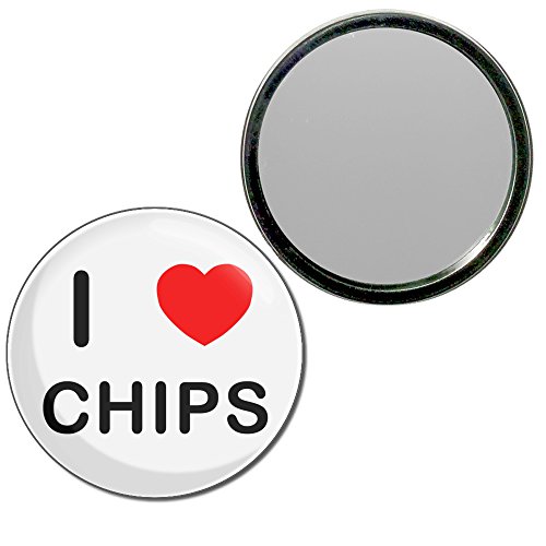 I Love Chips - 77mm Round Compact Mirror