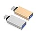 Produktbild JX2 USB 3.1 der U89 OTG Adapter USB zu USB 3.0 Adapter kompatibel mit MacBook der U89, Chromebook Pixel, Nexus 5 x, Nexus 6P und mehr USB Typ C und Micro-USB-Kabel Geräte 2 Pack Gold & Slive