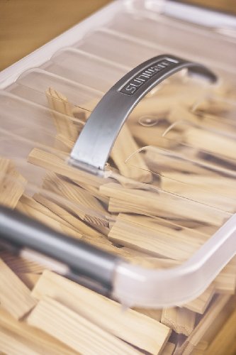 Aufbewahrungsbox – 6 Boxen à 15 Liter im Set / 40 x 30 x 18 cm mit Clic-Verschluss und Tragegriff - 3