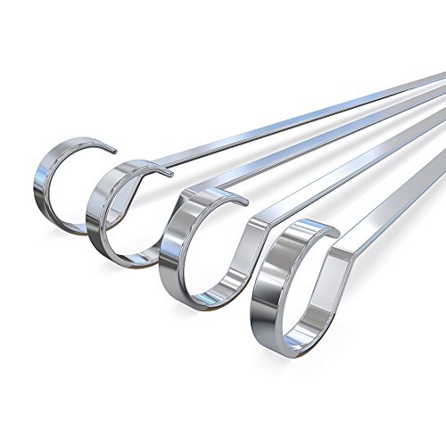 Master Cook 12 Zoll Edelstahl Kebab Kabob Grillen BBQ Stick Spieße-Set 12 Stück - 2