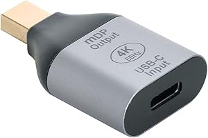 Cablecc USB-C Tipo C femmina a Mini Displayport DP Sink HDTV, Adattatore 4K 60hz 1080p per tablet, telefono e laptop