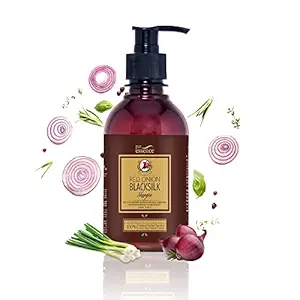 Pur Essence Red Onion Black Silk Shampoo - For Hair Growth, Hairfall & Dandruff Control, Silky and Shiny Hair - For Men & Women, 300ml