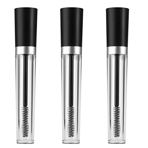 Frcolor 7,5 ml leere Mascara Tube mit Wimpern Zauberstab Wimpern Creme Container Flasche, Rubber fügt, Trichter-Set für Rizinusöl, Pack 3 - 2