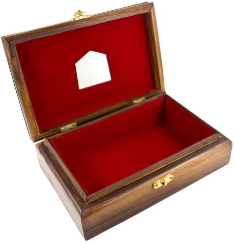 Handmade Handcarved Ornament-Wooden Polished Jewellery Box-WC671526