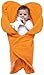 Wallaboo Baby Blanket Fleur, Supersoft 100% Cotton, For Pram, Moses Basket or Crib and Travel, Sun Orange