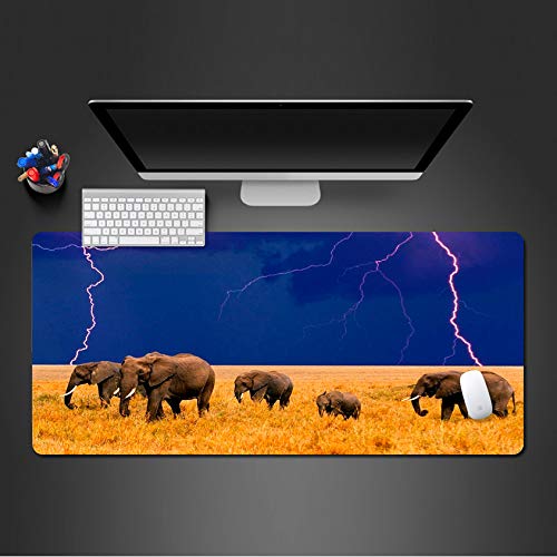 Preisvergleich Produktbild Sxkdyax Mauspad Afrikanischer Elefant Mauspad für ultradünne Tastatur Büro Computer Spiel Pad Spieler Beistelltisch mats-70CMX30CM