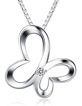 B.Catcher Kette Damen Halskette Anhänger 925er Sterling Silber ,,Schmetterling Traum'' 45CM Kettenlänge Weihnachten...