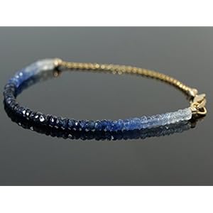 Blaues Saphir Armband Farbverlauf Ombré Effekt