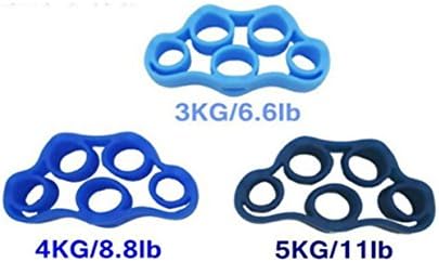 WENHAOYU 3 Pcs Finger Stretcher Hand Grip Strengthener Finger Strength Trainer Bands, Good for Rehabilitation,Forearm Exercise, 3 Different Levels (A)