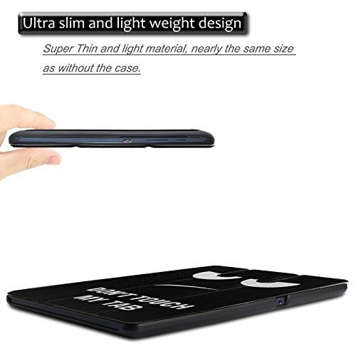 Infiland Lenovo Tab 2 A10-70 / Tab 2 A10-70L / Tab 2 A10-70F / Tab 2 A10-30F / Tab 2 A10-30L / Tab 3 10 Business/ Tab3 10 Plus Hülle Case, Ultra Dünn Tri-Fold Smart-Muschel PU Leder Schutzhülle für Lenovo Tab 2 A10-70 / Tab 2 A10-30 / Tab 3 10 Business/ Tab3 10 Plus 10,1 Zoll Tablet (mit Auto Schlaf / Wach Funktion)(Große Augen) - 5