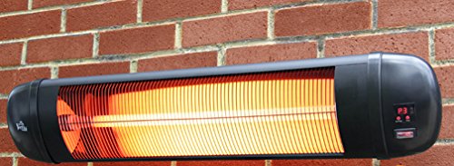 2.000 Watt Firefly Wandheizstrahler mit Halogen-Infrarot-Röhre und Fernbedienung / Tarrassen Heizstrahler
