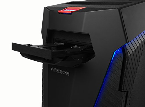 MEDION X5345G ERAZER Desktop PC (Intel Core i7-6700 Prozessor, AMD Radeon RX480 Grafikkarte mit 8 GB GDDR5 Speicher, 512 GB SSD, 1 TB HDD Festplatte, 16 GB DDR4 Arbeitsspeicher, DVD-/CD-Brenner, HDMI-Audio-/Video-Ausgang und 3x DisplayPort, Windows 10 Home) schwarz - 6