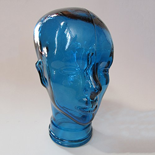 AMP3 Luxury Glass Head Headphones Stand - BLUE