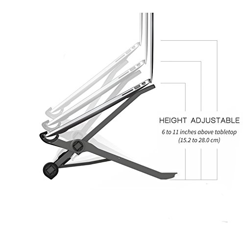 Daping Laptop Stand Ständer Einstellbar Laptopständer Laptophalter Faltbare Eye-Level Ergonomisch Notebookständer für Notebooks Laptops Apple Macbook Tablet Notebook Ständer Schwarz - 2