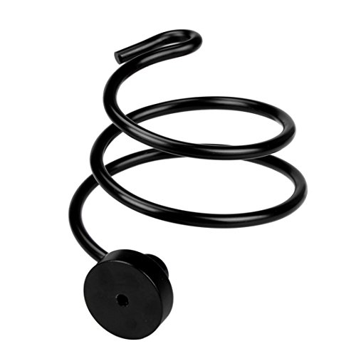 Haartrockner Wandhalter Clode® Aluminium Spiral Fönhalterung Fönhalter Haartrockner Wandhalter Halter Stehen (Schwarz)