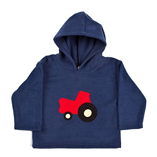 CozyBear FHA14 Navy Fleece Hoody Top with Red Tractor - Size 6-12 months
