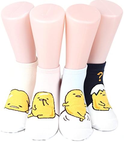 world lookGudetama Egg Women's Cotton Socks 4 paris (4 color) = 1pack