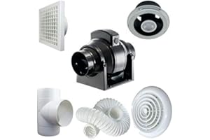 MANROSE MANUFACTURING Manrose PROCFTSLKCLED MF100T Professional Shower Extractor Fan/Light Kit (Timer)