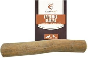 Wildfang® | korzeń do żucia z drewna kawowego dla psów I kij do żucia dla psa zabawka drewniana kość - 3 w 1 zabawki do żucia - pielęgnacja zębów & mięśnie żucia - trening (L)