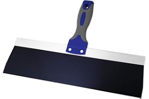 Warner 14" ProGrip Blue Steel Drywall Taping Knife, Soft Grip Handle, 10879