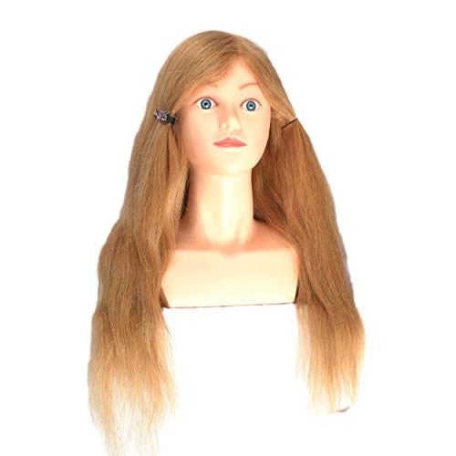 Hairdressing 22 inches 100% Human Hair Shoulder Training Mannequin Head Wedding Hairstyle For Long Tutorial,Perfect Bridal Updo