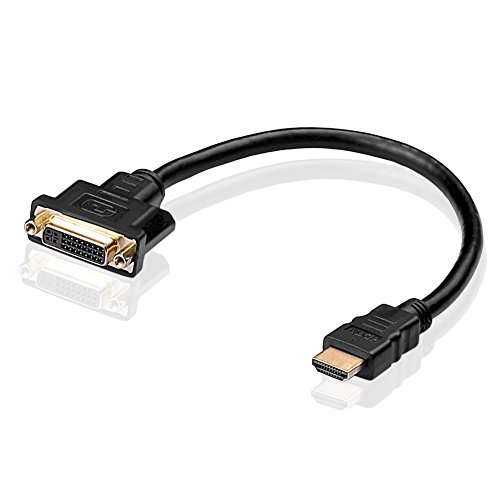 SIENOC DVI auf HDMI DVI-I (24+5) auf HDMI Adapterkabel HDMI A Buchse auf DVI-D Stecker (24+5) High Speed HDTV bis zu 1080P Full HD Vergoldete Kontakte