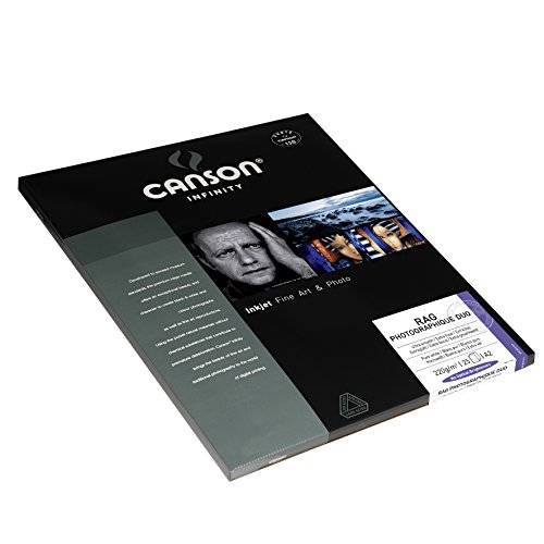 Canson Infinity Rag Photographique Duo 220gsm, doublesided ultra-smooth matte inkjet paper, A2, box of 25 sheets