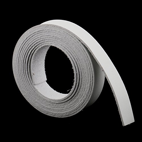 MagiDeal 2 Meter Lang DIY PU- Lederband Lederriemen Flach Bänder Streifen 15mm farbe auswahl – Weiß, 1,5cm x 2 meter - 4
