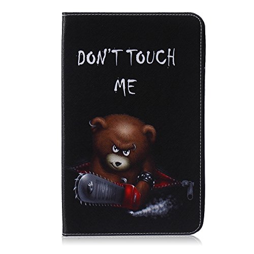 Galaxy Tab E 9.6-Inch SM-T560 Hülle, DEENOR Cute Colorful Design Flip Tasche PU Leder Abdeckung Stand Schutzhülle für Samsung Galaxy Tab E 9.6-Inch SM-T560 / T561 / T565. *Brown Bear - 3