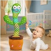 Rechargeable Toys Talking Cactus Baby Toys for Kids Dancing Cactus Toys Can Sing Wriggle & Singing Recording Repeat What You 