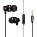 Produktbild In Ear Stereo Kopfhörer Kopfhörer, MuSheng 3,5 mm Stereo Verstellbar Sport Headset Super Bass Musik Kopfhörer Ohrhörer mit Mikrofon (Schwarz)