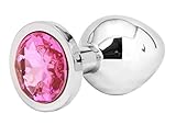 Handsome Cock Medium Pink Jewelled Butt Plug