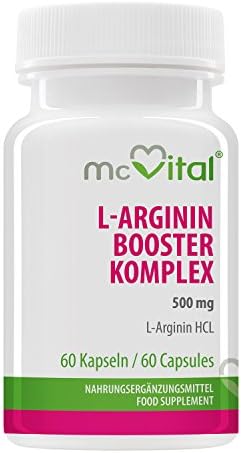 L-Arginine HCL Booster Complex – Fast Muscle Development – Libido – 500 mg – 60 Capsules