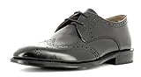  Gordon & Bros Herrenschuhe Mirco A500409 Klassischer rahmengenähter Schnürhalbschuh mit Derbyschnürung im Brogue Stil für Anzug, Business und Freizeit schwarz (Black), EU 41