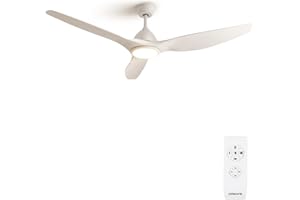 CREATE / UPWIND SAIL/Ventilatore da soffitto XL bianco/Motore AC, telecomando, silenzioso, timer
