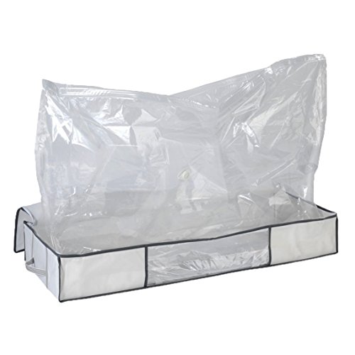 Wenko 7450023100 Vakuum Soft Unterbett-Box, 105 x 15 x 45 cm, weiß, Polypropylen
